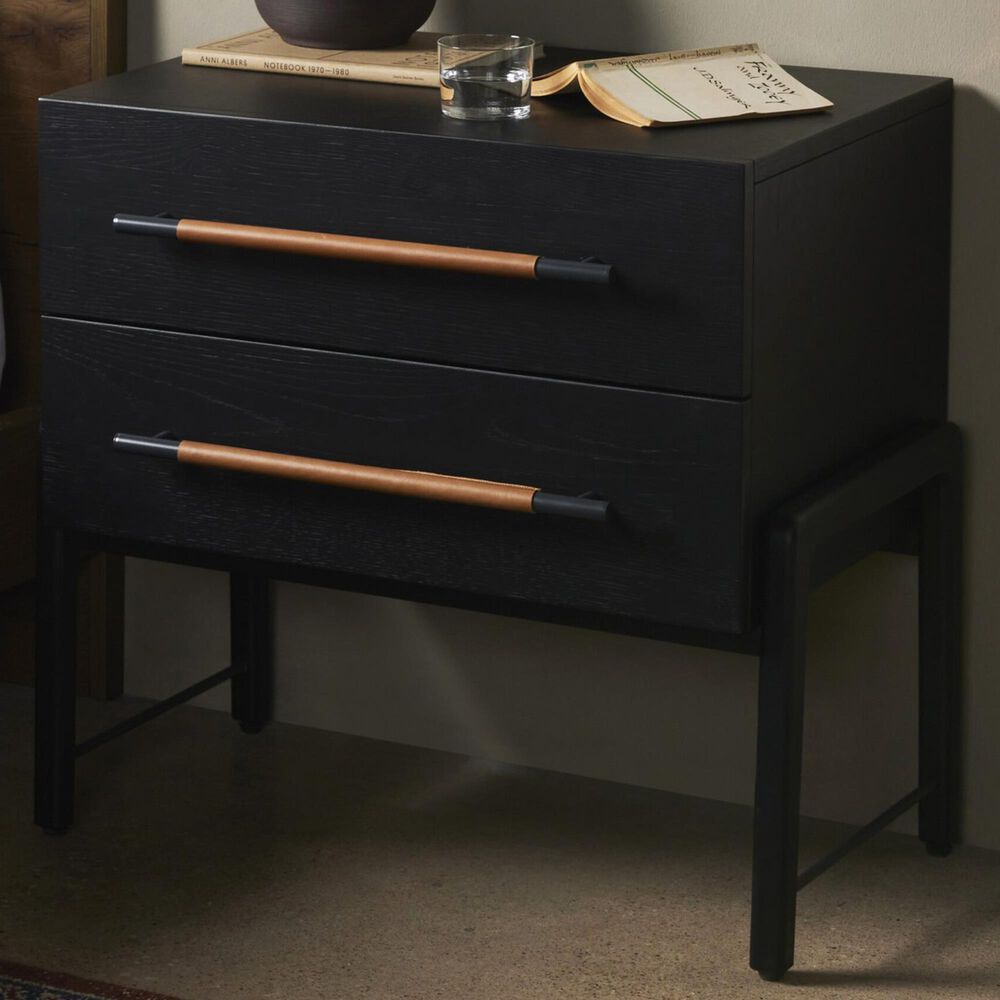 Four Hands Rosedale 2 Drawer Nightstand in Ebony Oak, , large
