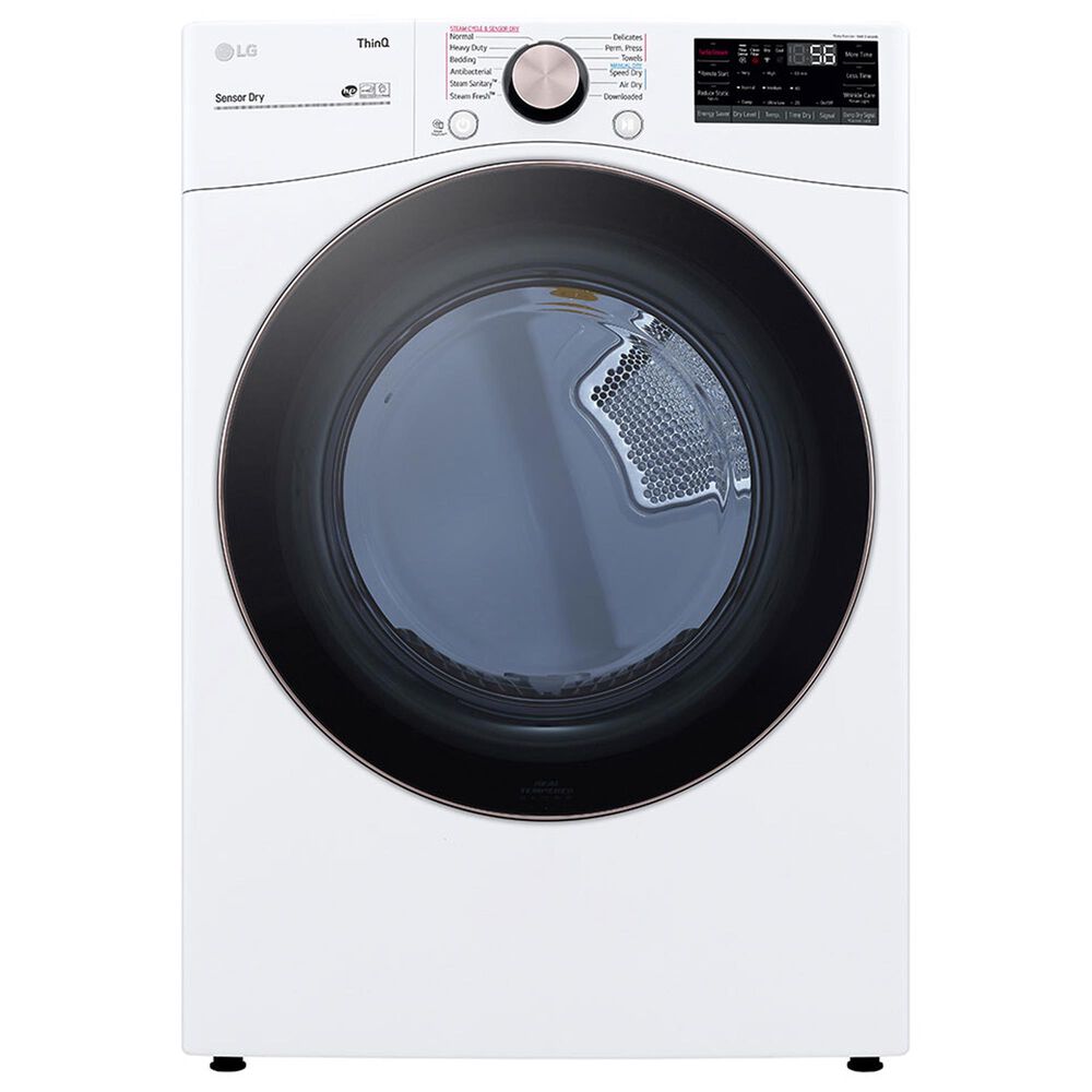 LG 7.4 Cu. Ft. Front Load Electric Dryer with TurboSteam in White, , large