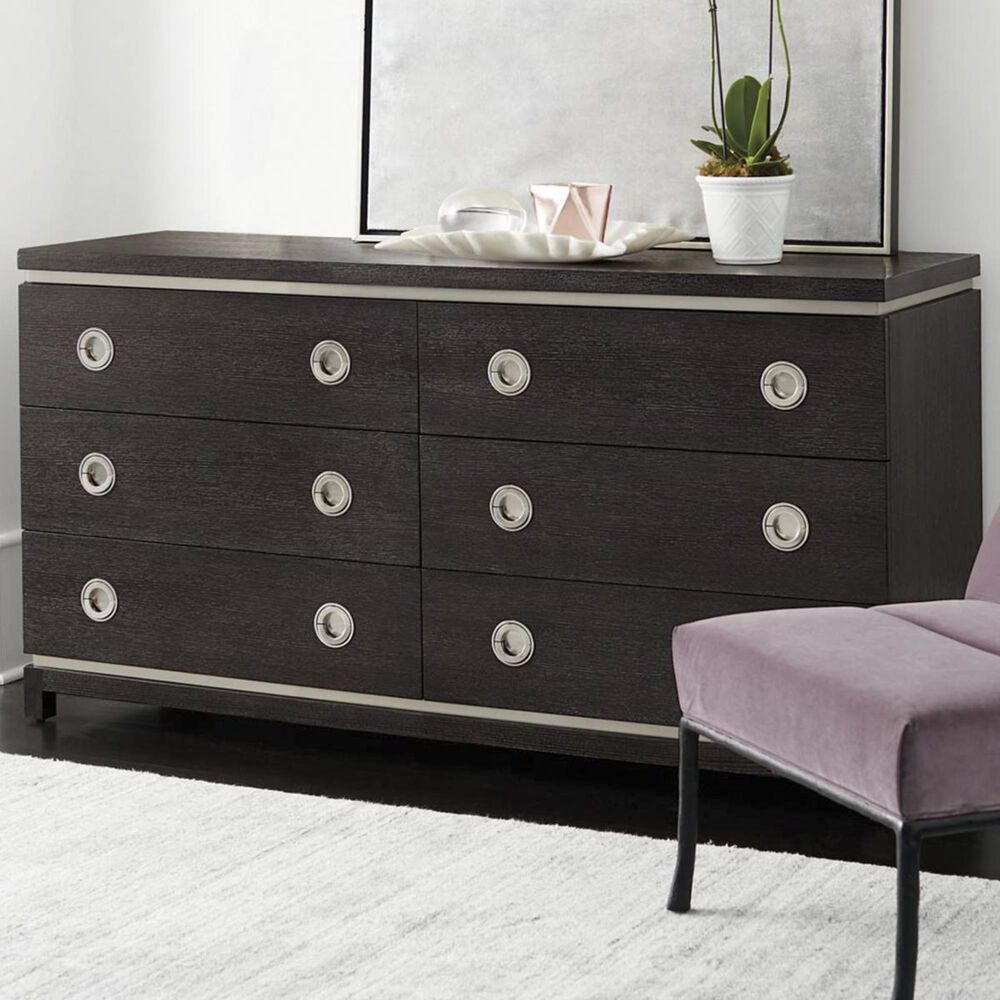 Bernhardt Decorage 6 Drawer Dresser in Cerused Mink, , large