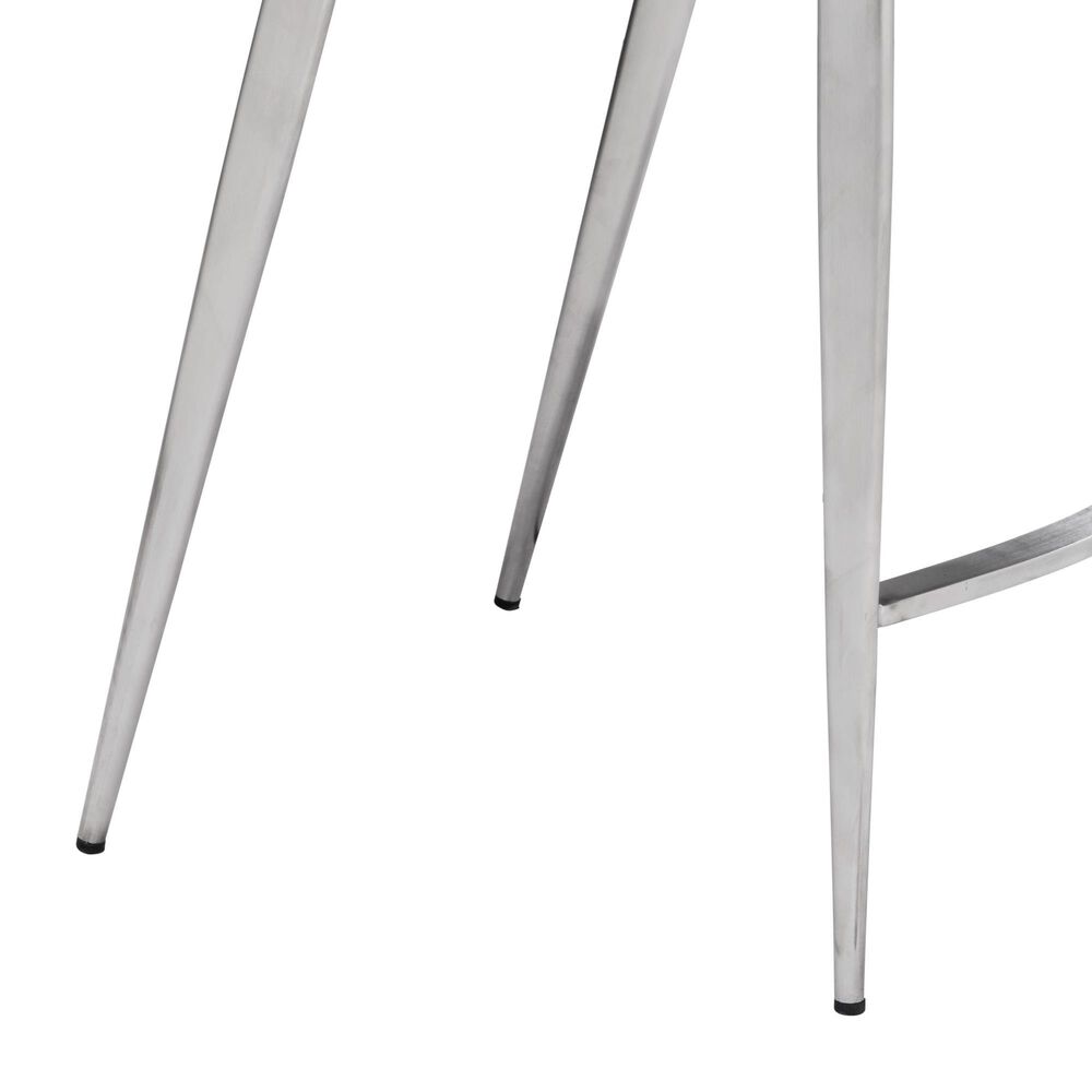 Zuo Modern Magnus Counter Stool in Gray and Silver &#40;Set of 2&#41;, , large