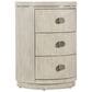 Hooker Furniture Modern Mood 3-Drawer Round Nightstand in Diamond and Pewter, , large