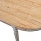 Jennifer Taylor Home Colette Oval Dining Table in Antique Natural Brown and Antique Blue-Grey - Table Only, , large