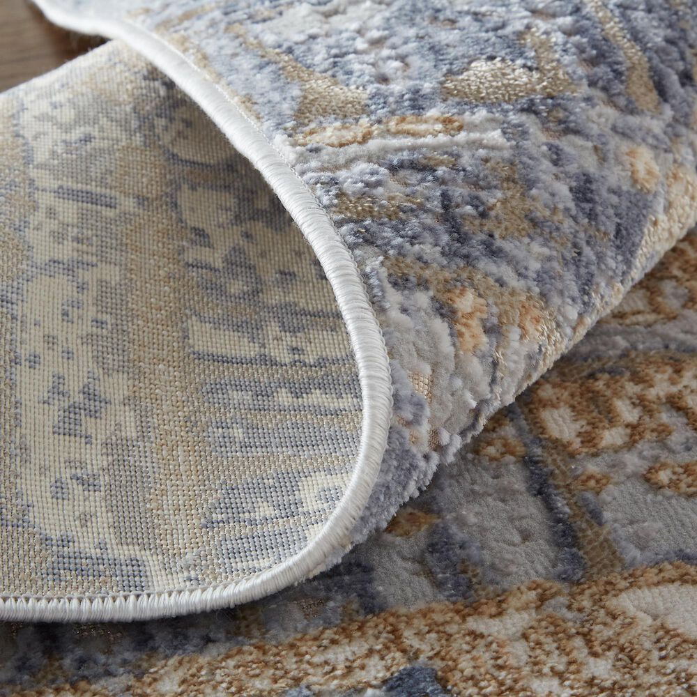Feizy Laina 39G9F 3&#39; x 5&#39; Blue and Beige Area Rug, , large