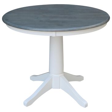 International Concepts 30" Dining Table in White/Heather Gray, , large