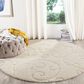 Safavieh Florida Shag SG455-1111-5R 5" x 5"  Creme/Creme Round Rug, , large