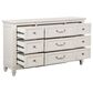 Nicolette Home Willowbrook King Panel Bed with Dresser and Nightstand in Egg Shell White, , large