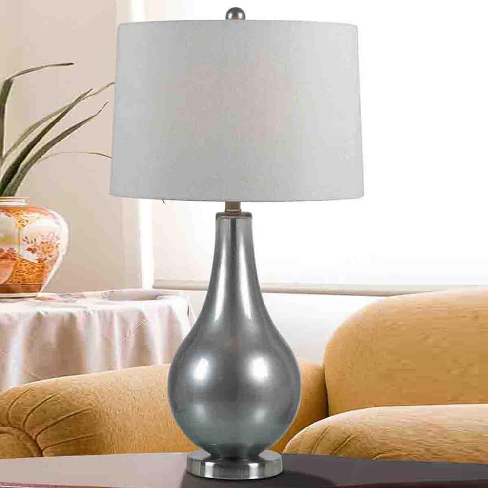 Kenroy Teardrop Table Lamp in Metallic Pewter, , large