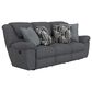 Catnapper Trifecta Manual Reclining Sofa with Drop Down Table in Smoke, , large