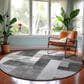 Dalyn Rug Company Neo NO15 8" Round Pewter Area Rug, , large