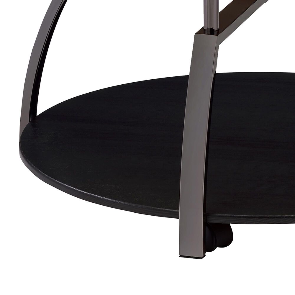 Pacific Landing Round Coffee Table in Dark Grey and Black Nickel, , large
