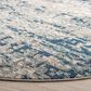 Safavieh Madison Grey and Blue 8" Round Area Rug, , large