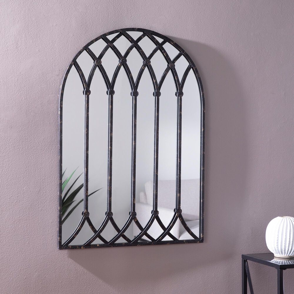 Southern Enterprises Chalfin Wall Mirror in Antique Black, , large