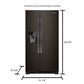 Whirlpool 21.4 Cu. Ft. 33" Wide Side-by-Side Refrigerator in Black Stainless, , large