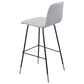 Zuo Modern Gironde Bar Stool in Light Gray and Black, , large