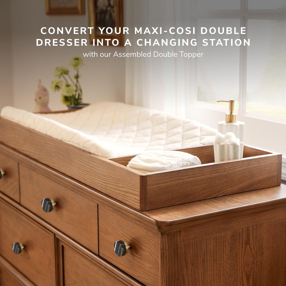 Maxi Cosi Quiet Luxury 2- Piece Set with 7-Drawer Dresser and Changer Top in Dolce Oak Stain, , large