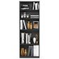 HOMLUX 5-Tier Display Bookshelf with Adjustable Shelves in Blackwood, , large