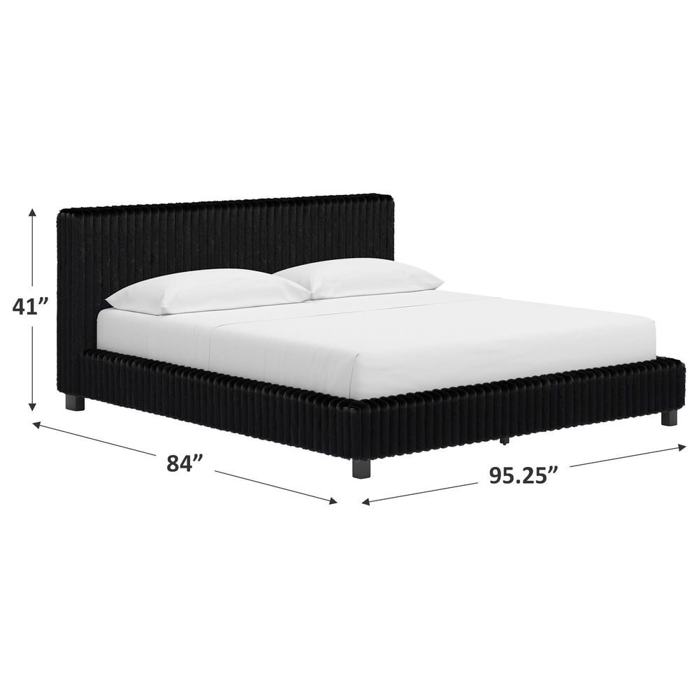 Ashley Zuraleus California King Upholstered Platform Bed in Black, , large