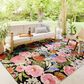 Loloi II Botanical 6"7" x 9"4" Black and Multicolor Area Rug, , large
