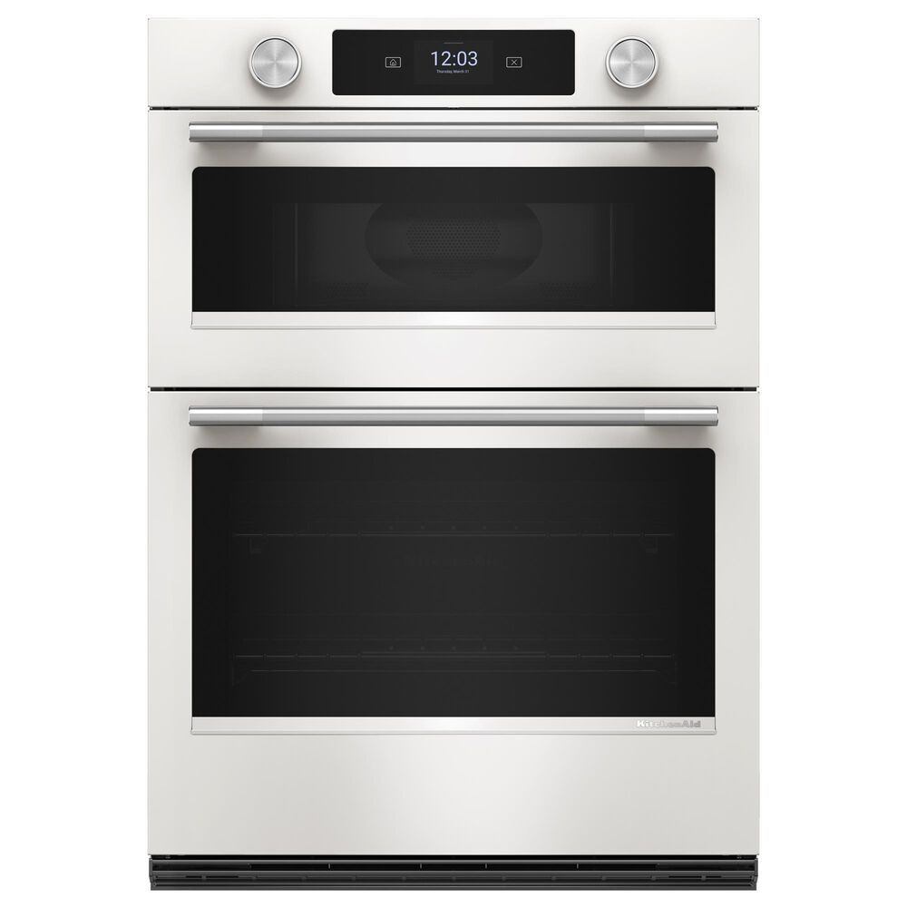KitchenAid 30" Smart Combination Microwave Wall Oven with Air Fry Mode in Porcelain White, , large