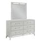 Davis International Solitude 4 Piece Queen Panel Bedroom Set in White Rub Through Finish, , large