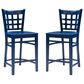Linon Home Decor Lola Counter Stool in Navy Blue (Set of 2), , large
