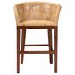 Baxton Studio Papua Counter Stool in Natural Brown and Walnut Brown, , large