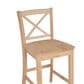 Linon Home Decor Torino X-Back Counter Stool in Natural Unfinished, , large
