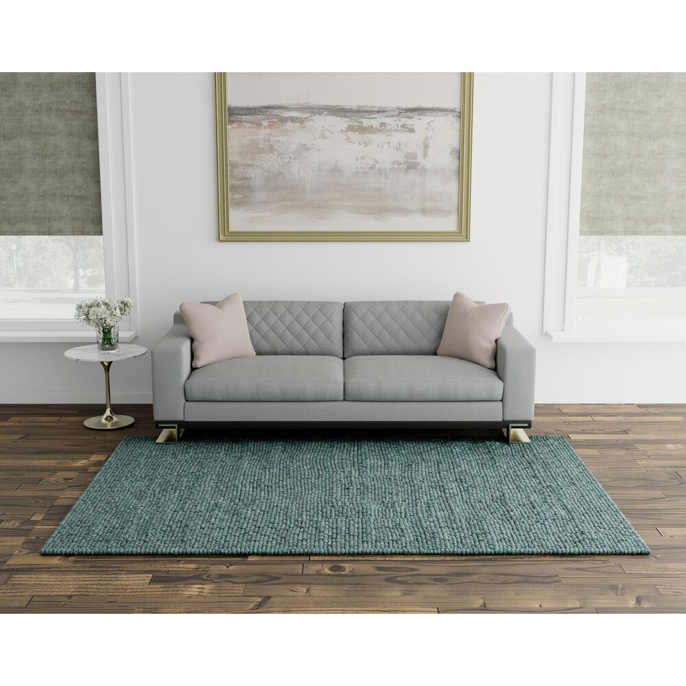 Kas Oriental Rugs Pave Cornerstone 8&#39; x 11&#39; Turquoise Area Rug, , large