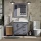 Lexora Home Jacques 36" Left Offset Single Bathroom Vanity in Dark Grey with 2 cm White Quartz Top and Rectangular Sink, , large