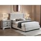 Crown Mark Daphne Queen Upholstered Bed in Cream, , large