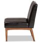 Baxton Studio Daymond Side Chair with Dark Brown Faux Leather in Walnut Brown, , large