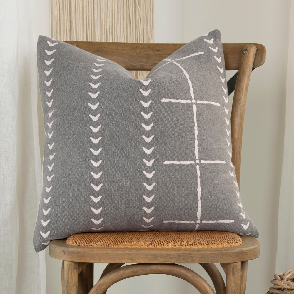 Rizzy Home Donny Osmond 20" Down Filled Pillow in Charcoal, , large