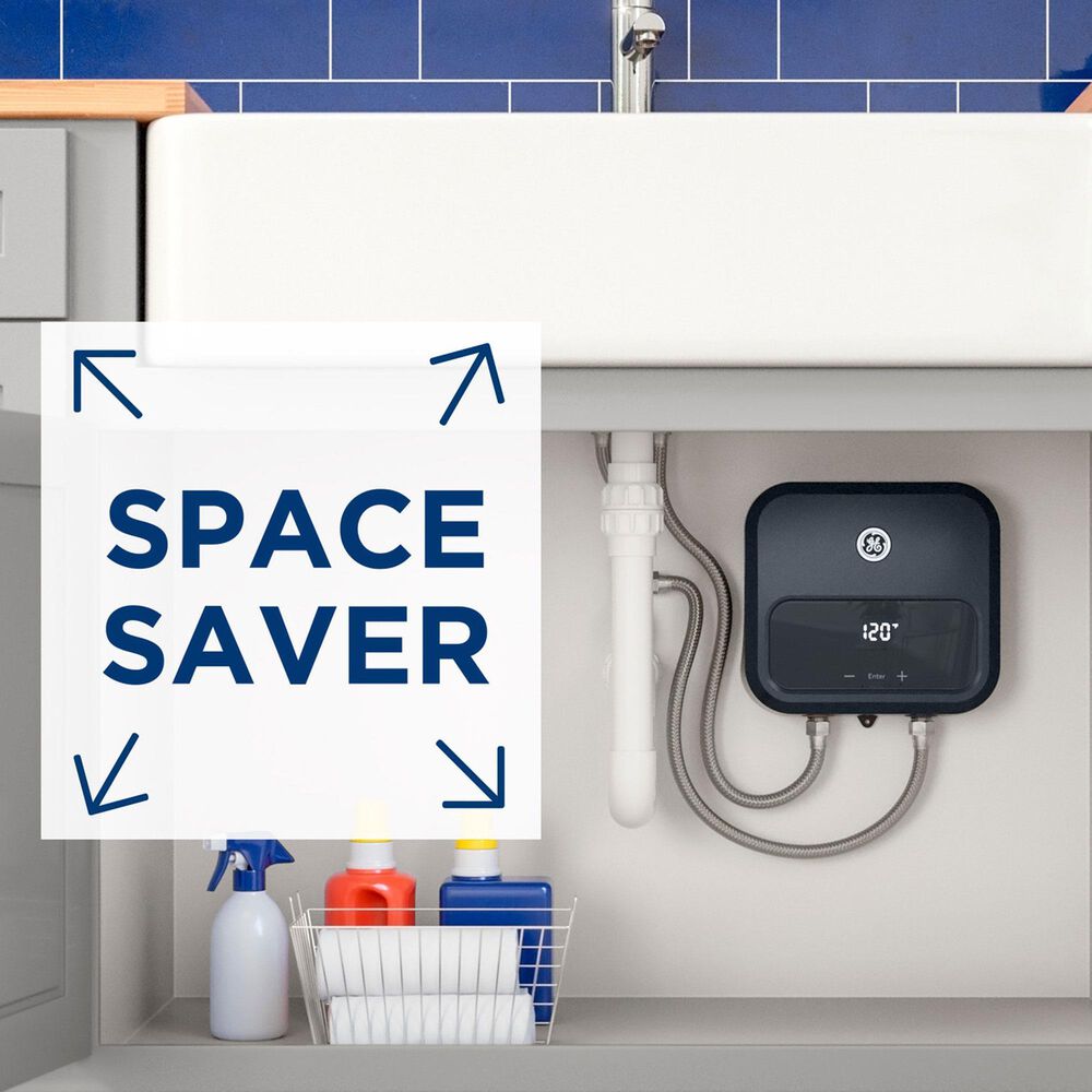 GE Appliances 3.5 kW Tankless Electric Water Heater in Diamond Gray, , large