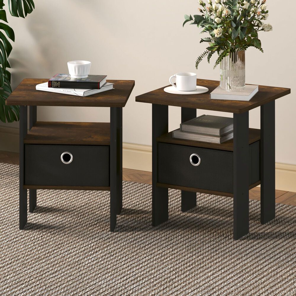 HOMLUX 1-Drawer End Table in Amber Pine, , large