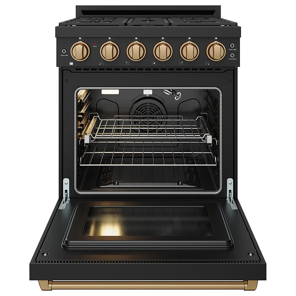 Thor Kitchen Gordon Ramsay 4.6 Cu. Ft. Professional Gas Range with Bronze Handle Kit in Black, , large