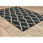 Oriental Weavers Marina 7763K 7"10" x 10"10" Black and Ivory Area Rug, , large