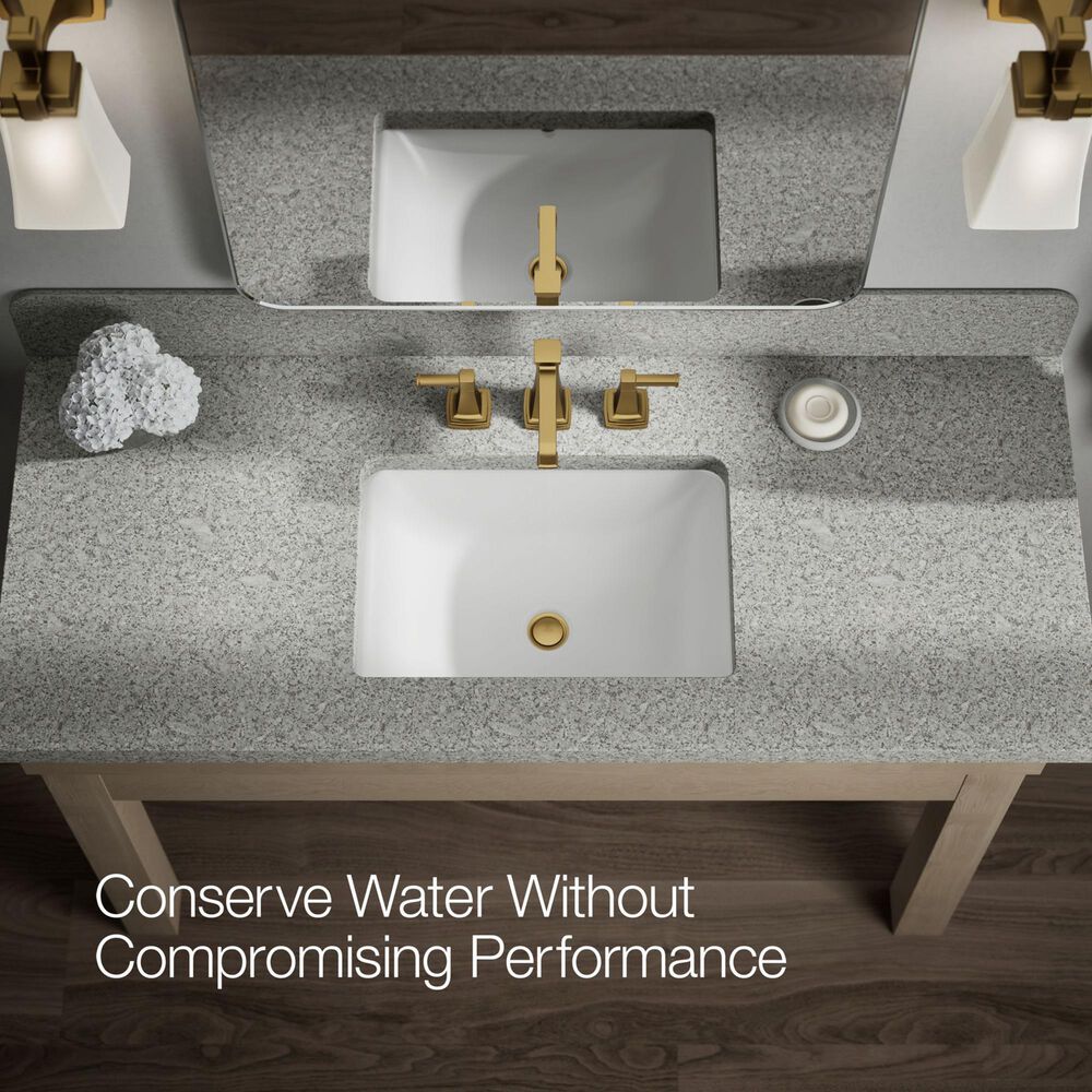 Kohler Riff Widespread Bathroom Sink Faucet in Vibrant Brushed Moderne Brass, , large