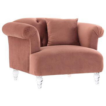 Blue River Elegance Accent Chair in Blush Velvet, , large