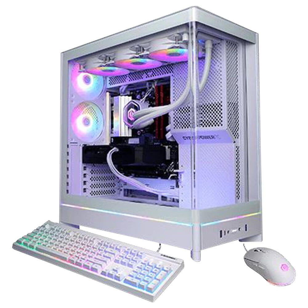 CyberPowerPC Gaming Desktop | Intel Core Ultra 7 270K Plus - 16GB RAM - GeForce RTX 5060 Ti 8GB - 1TB SSD in White, , large