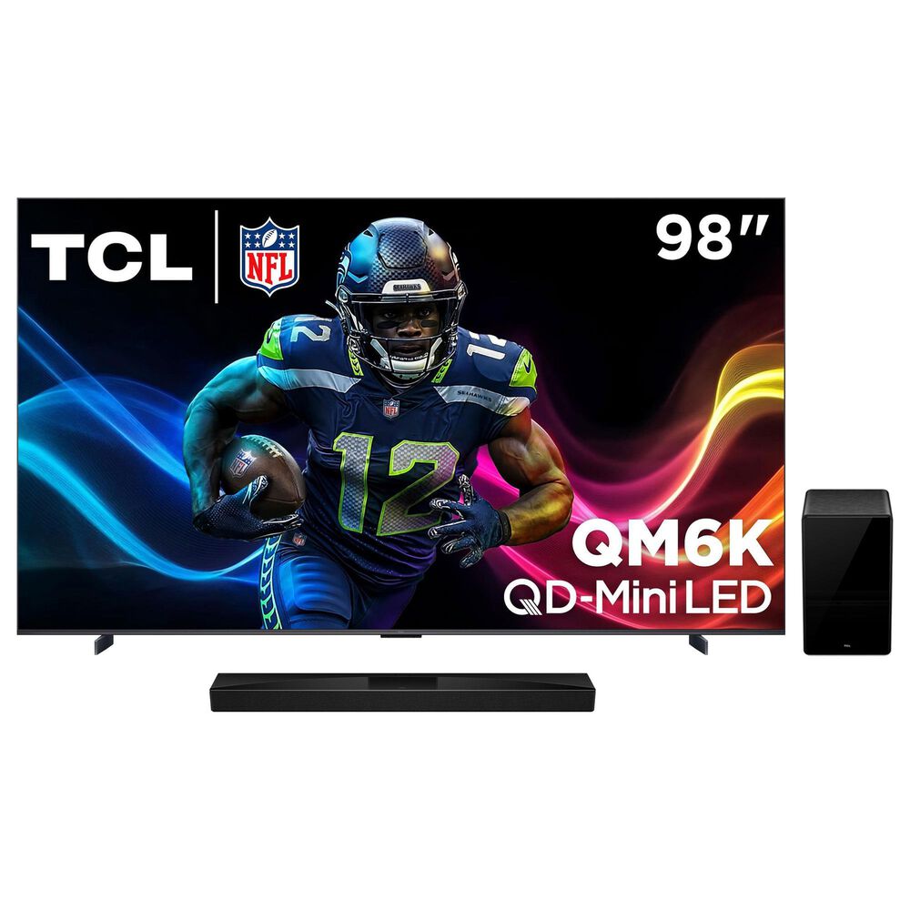 TCL 98" Class QM6K Series 4K UHD HDR QD-Mini LED - Smart Google TV with Q Class 5.1.2 Channel Soundbar System in Black, , large