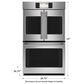 Cafe 30" French-Door Double Wall Oven in Stainless Steel, , large