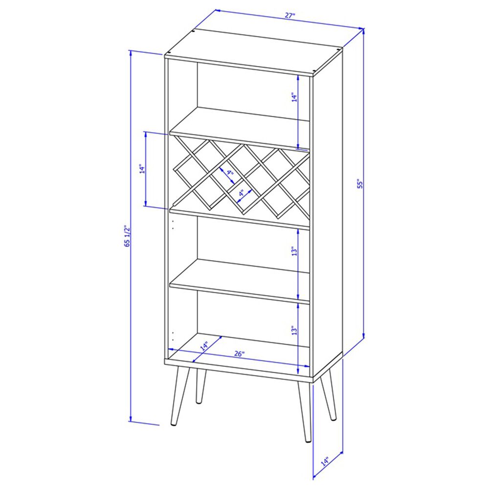 Dayton Utopia 10-Bottle Wine Rack China Storage Closet in White Gloss and Maple Cream, , large