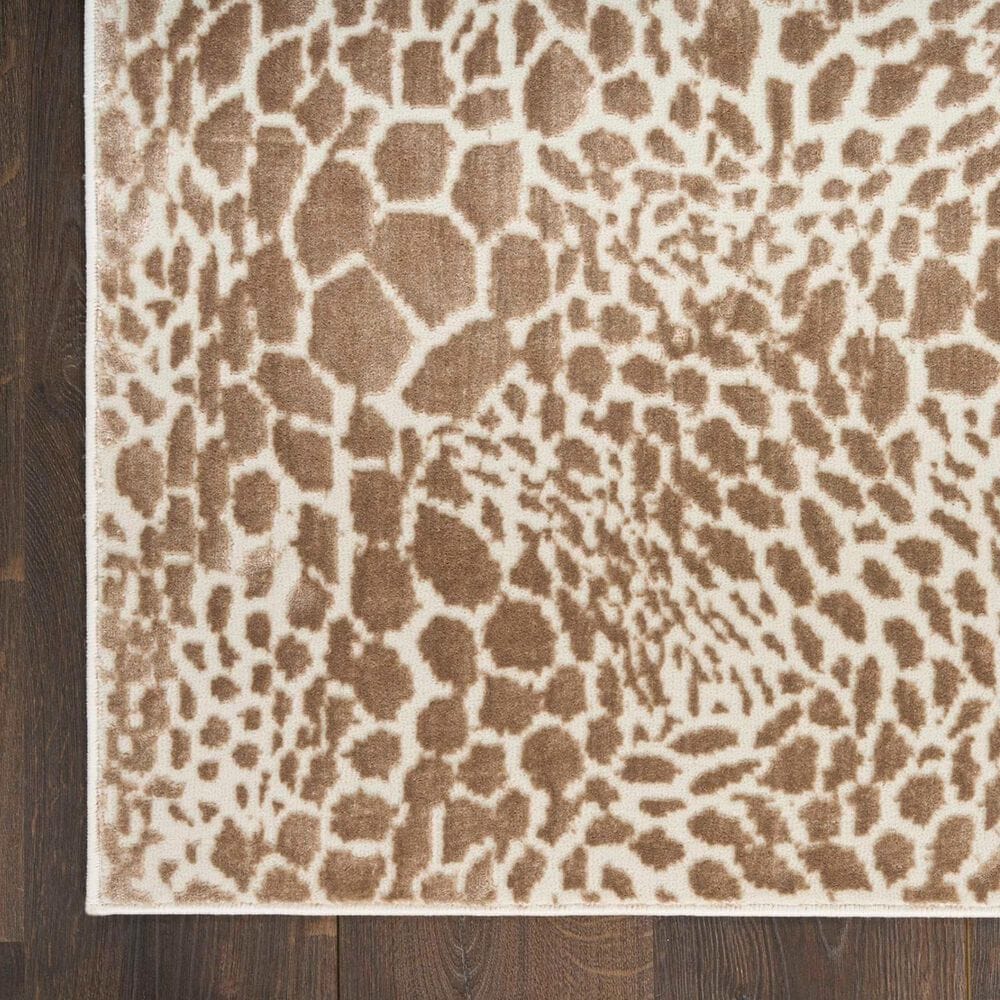 Nourison Desire Camel and Silver 5&#39;3&quot; x 7&#39;3&quot; Area Rug, , large