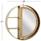 Maple and Jade 28" x 27" Wall Shelf in Gold, , large