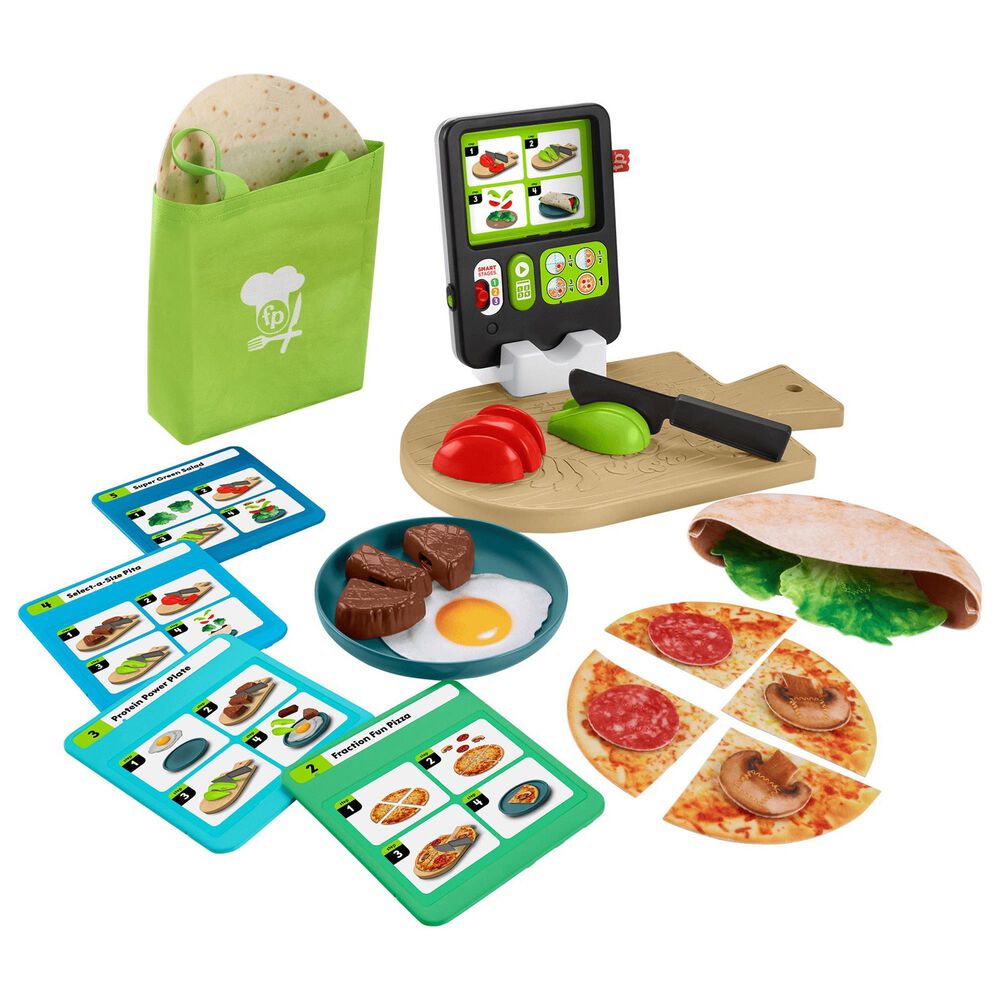 Fisher Price Laugh and Learn 123 Follow The Recipe Meal Kit Preschool Pretend Playset, , large