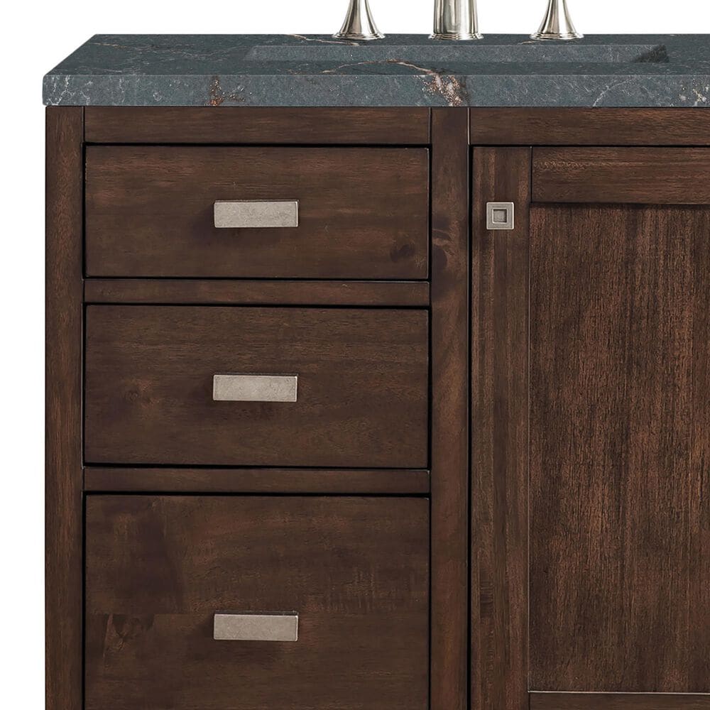James Martin Vanities Addison 30&quot; Single Bathroom Vanity in Mid-Century Acacia with 3 cm Parisien Bleu Quartz Top and Rectangular Sink, , large