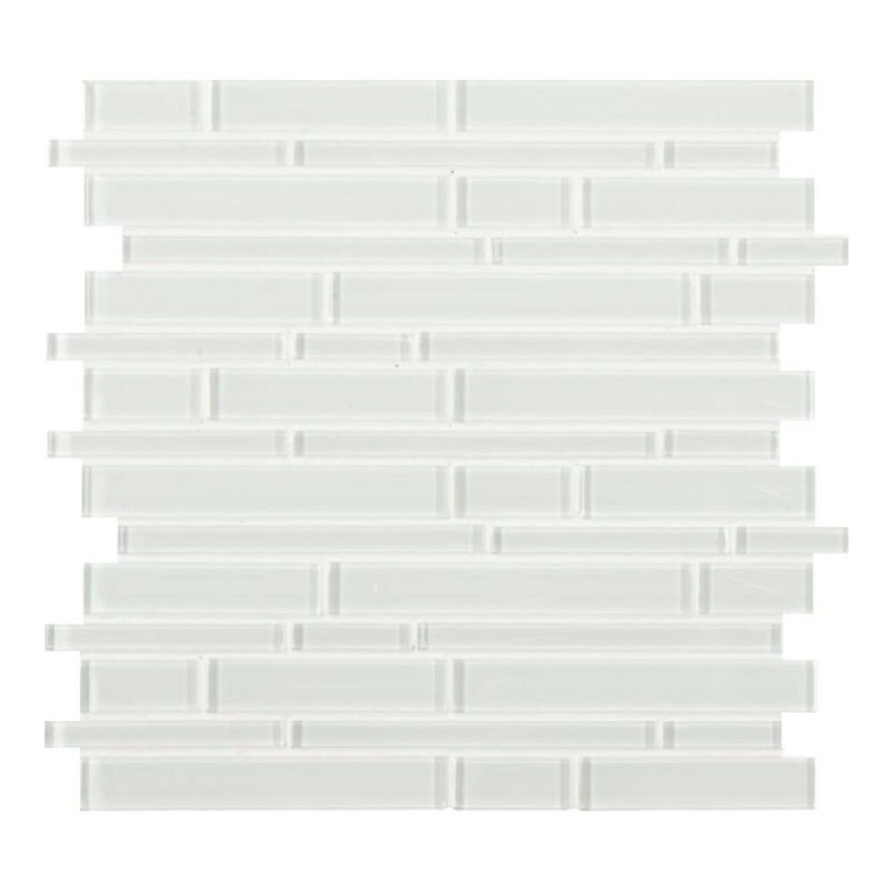 MS International Ice 12" x 12" Crystal Glass Mosaic Sheet, , large