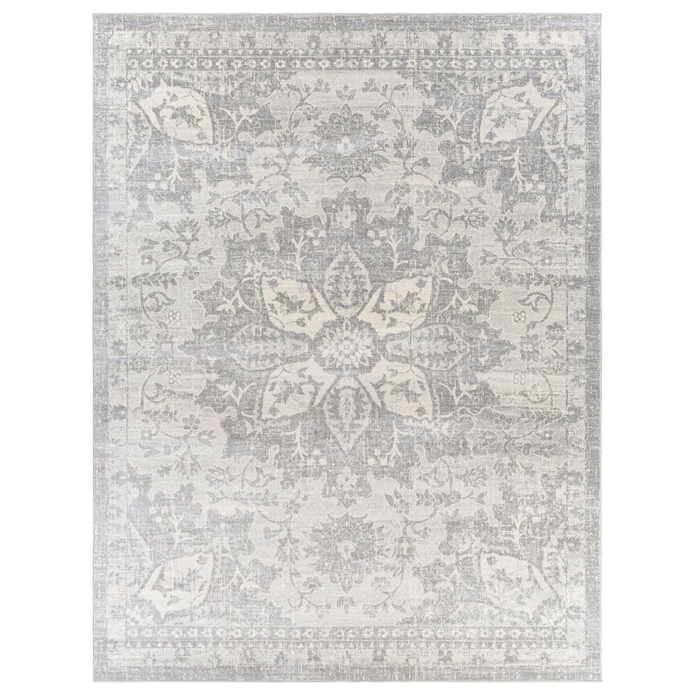 Surya Monaco MOC-2328 8"10" x 12"4" Silver Gray and Ivory Area Rug, , large