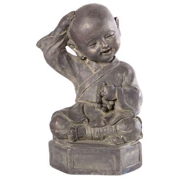 Alfresco Home Dreaming Buddha Patio Statue in Brown, , large
