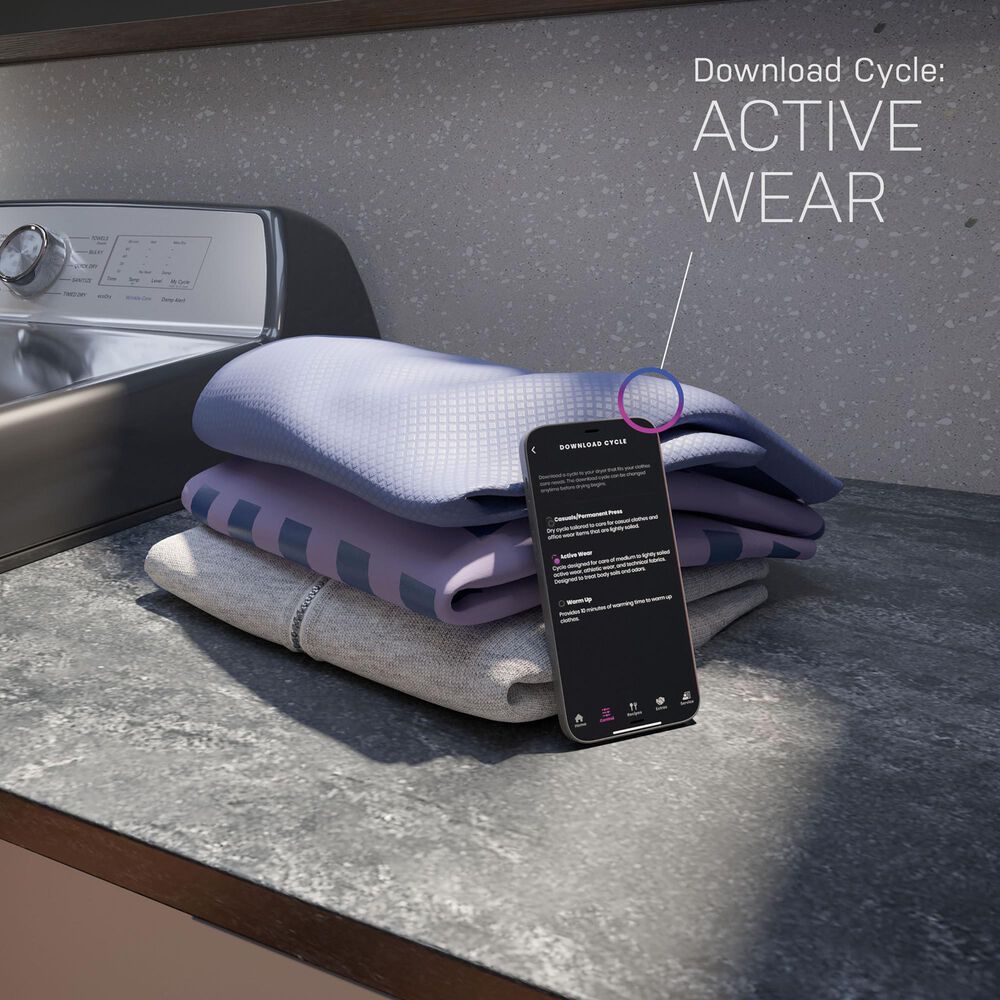 GE Profile 7.4 Cu. Ft. Gas Dryer with Sanitize Cycle and Sensor Dry in Diamond Gray, , large